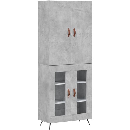 Maison Chic Visoka Komoda - Predalnik betonsko siva 69,5x34x180 cm inženirski les, (21720547) Cene