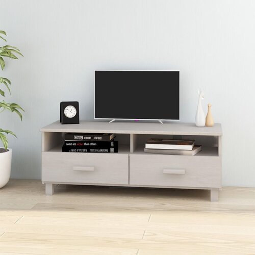 TV ormarić HAMAR bijeli 106 x 40 x 40 cm od masivne borovine Cijene