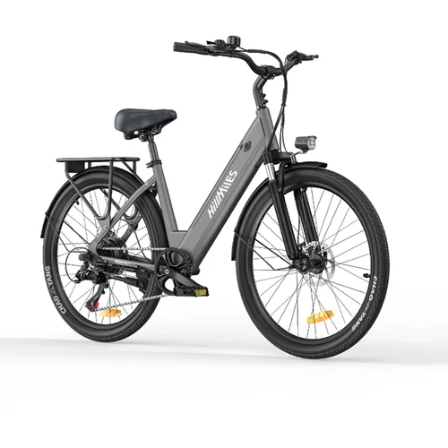 Hillmiles milecity 250 w 26" električno treking kolo 36 v 13 ah 468 wh baterijsko mestno električno kolo s senzorjem navora - siva, (21365978)