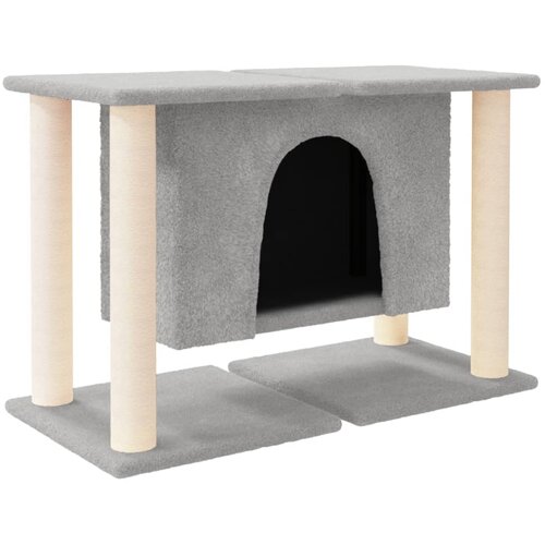vidaXL Mačje drevo s praskalniki iz sisala svetlo sivo 50 cm, (20796832) Cene