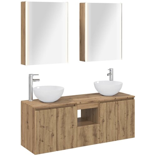  Set ormarića za kupaonicu 5 pcs Hrast artisan 53 x 15,5 x 70 cm Slike