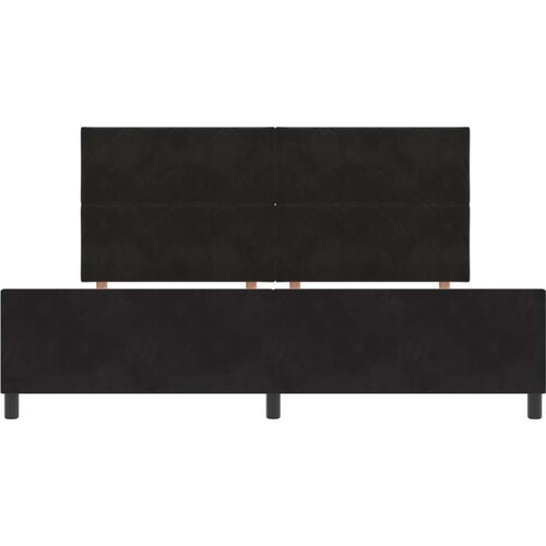 VidaXL Crni Bar&amp;scaron;unasti Krevet s Okvirom 200x200 cm Slike
