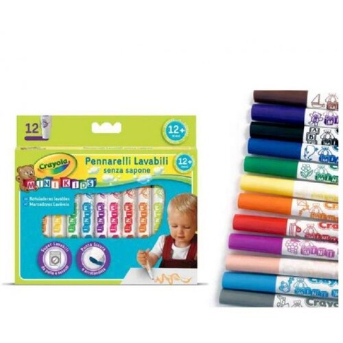 Crayola Mini Kids: 12 flomastrov s konico Cene