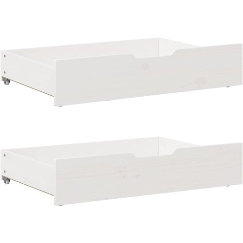  Ladice ispod kreveta 2 kom bijele 85x55x17 cm od borovine Cijene