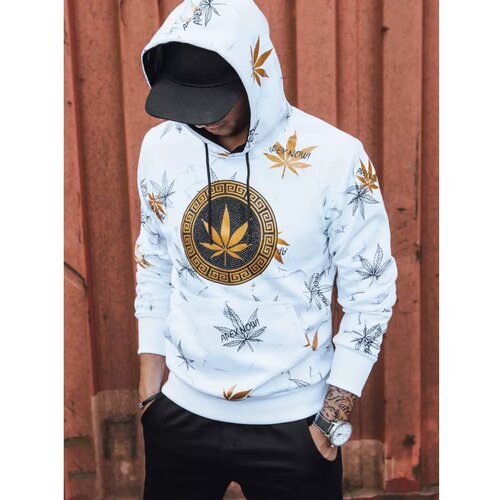 DStreet White men's sweatshirt with print BX5319 Cene