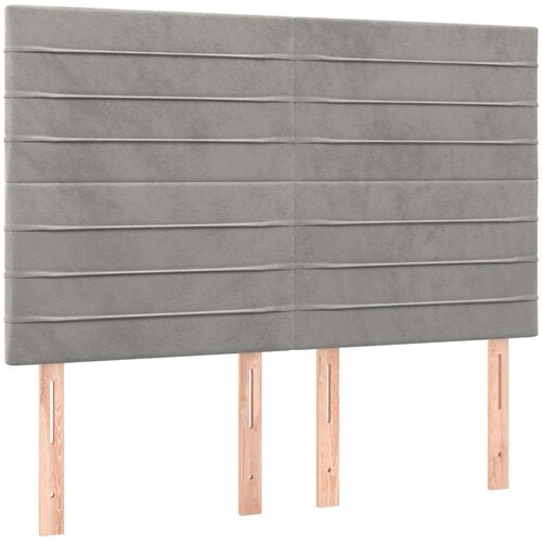 Krevet s oprugama i madracem svjetlosivi 140x200 cm bar&amp;scaron;unasti Slike