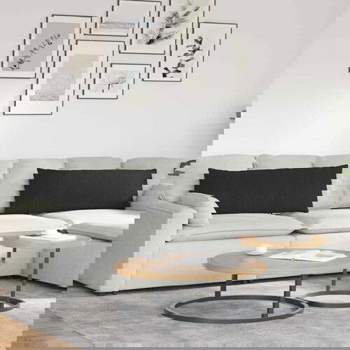 vidaXL jastučići za sofu 2 pcs crna 120 x 40 cm tkanina Cijene