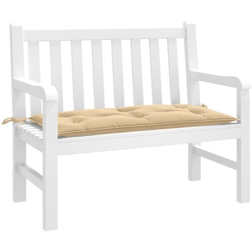 VidaXL Jastuk za vrtnu klupu pro&amp;scaron;arano bež 100x50x7 cm tkanina Slike