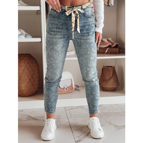 DStreet Spodnie damskie jeansowe slim fit z paskiem FLORAJIN niebieskie Cijene