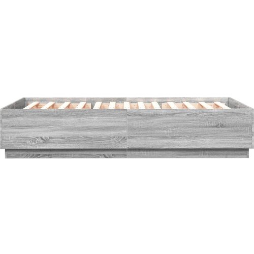  Okvir za krevet s LED svjetlima boja hrasta 120 x 200 cm drveni Slike