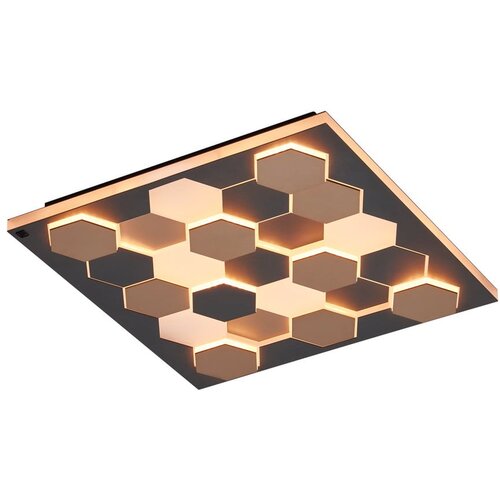 CINQUE črna LED stropna svetilka z glasovnim upravljanjem s pomočjo mobilne aplikacije s kovinskim senčilom 55x55 cm Cifavo Cene