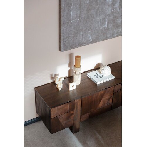 Dutchbone TV omarica iz masivnega lesa v temni naravni barvi 188x60x45 cm Bruneau &amp;ndash; Slike