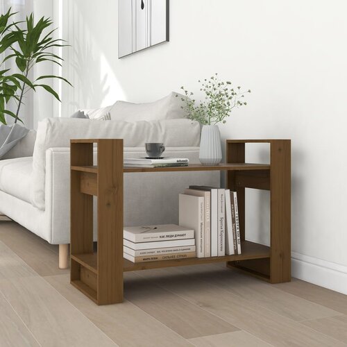 vidaXL knjižna omara/pregrada medeno rjava 80x35x56,5 cm trden les Cene