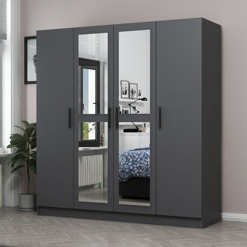 HANAH HOME kale - 5088 anthracite wardrobe Slike