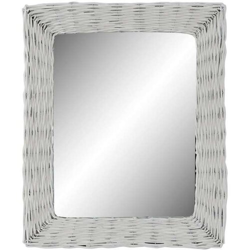  Zidno ogledalo DKD Home Decor Bijela Cottage pleteno 53 5 x 4 x 62 5 cm Cijene