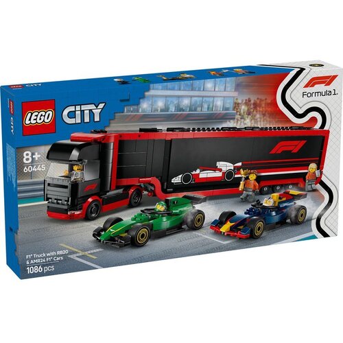 Lego City F1 Truck with RB20 and AMR24 F1 Cars 60445 Cene