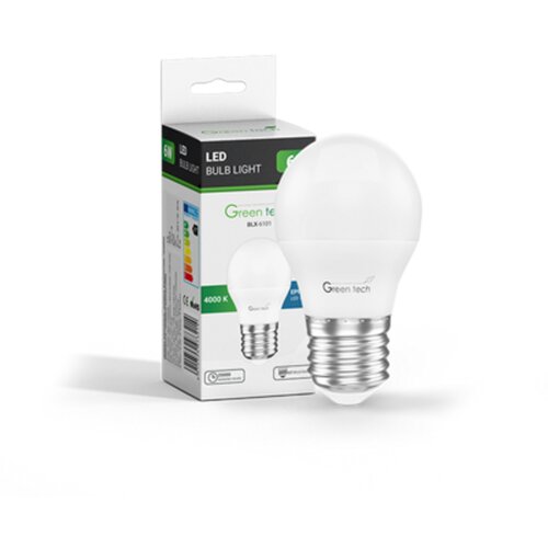 Greentech Green Tech LED žarulja6W, 4000K, E27, G45, Flux: 600 lm, IP40, Epistar chip, small size Slike