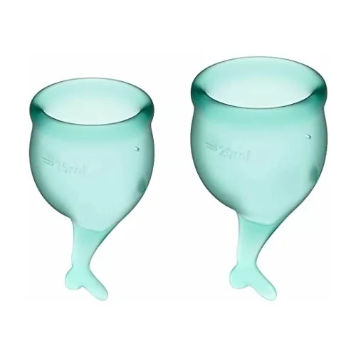 Satisfyer Menstrual Cups - Feel Secure Menstrual Cup Set Light Green