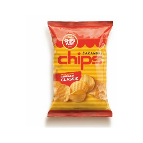 Chips Way čips čačanski rebrasti 150G Cene