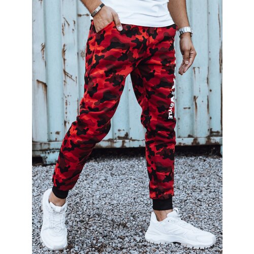 DStreet Men's camouflage sweatpants with red print Cijene