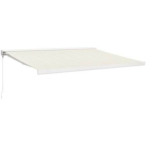 VidaXL Zložljiva tenda krem 4x3 m blago in aluminij, (20760099) Slike