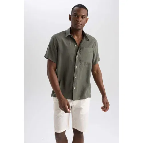 Defacto Relax Fit Poplin Short Sleeve Shirt