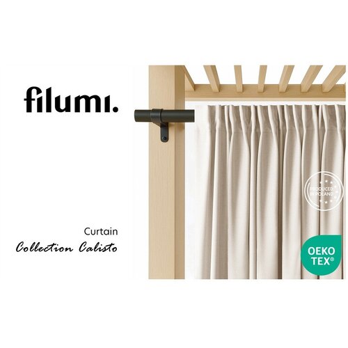 Filumi Kremno bela zavesa za delno zatemnitev/zunanja Calisto &amp;ndash; Slike