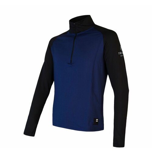 Sensor Men's sweatshirt Coolmax Thermo zipper blue/black Cene