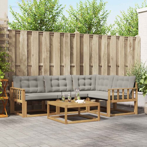  Set vanjskih sofa 5 kom. Bijela i svjetlosiva Cijene