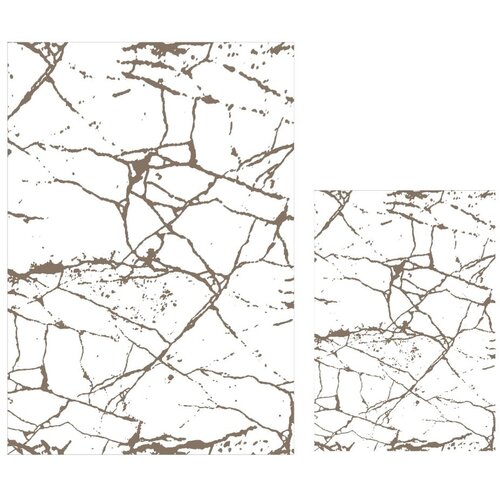 Mila Home set od 2 bijelo-smeđe kupaonske prostirke Marble Cijene