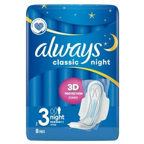 Always classic noćni higijenski ulošci 8 kom