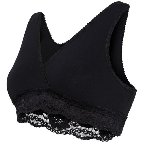 Carriwell nedrček za dojenje, čipkast, organski bombaž, črni - M black Slike