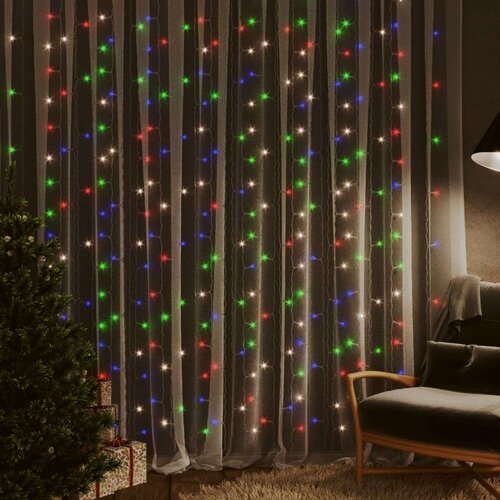 vidaXL LED svetlobna zavesa 3x3 m 300 LED lučk barvna 8 funkcij Cene