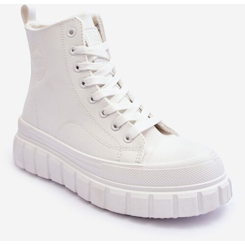 Big Star Leather Quilted Lace-up Sneakers Slike