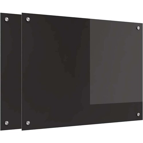 VidaXL Kuhinjski za&amp;scaron;tita Crna 80 x 60 x 0.8 cm Slike