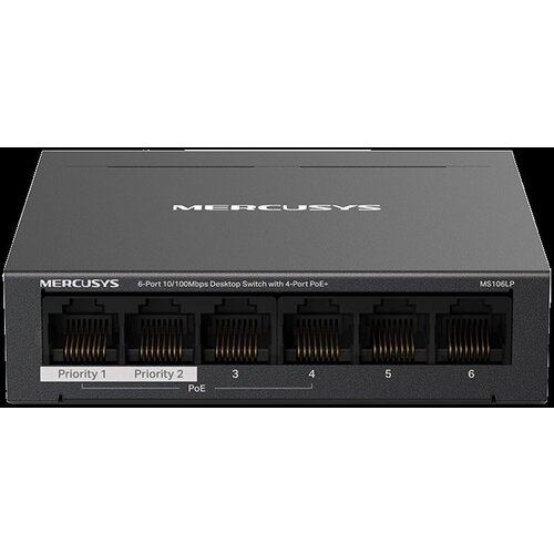 Mercusys MS106LP 6-Port 10/100 Mbps Desktop Switch with 4-Port PoE+ Compatible with 802.3af/at PDs 40 Cijene