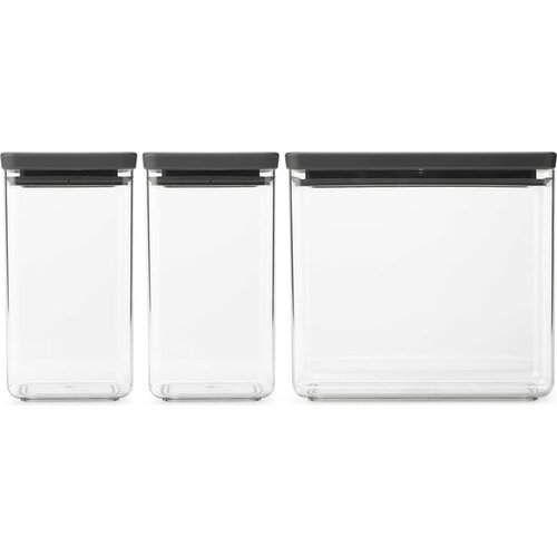 Brabantia Zložljiva kvadratna posoda za shranjevanje, Dark Grey - Set 1 (2x 1,6 L und 2x 3,5L) Cene