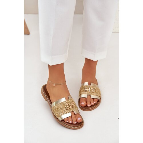 Zazoo Leather sandals with decorative detail and braiding Slike