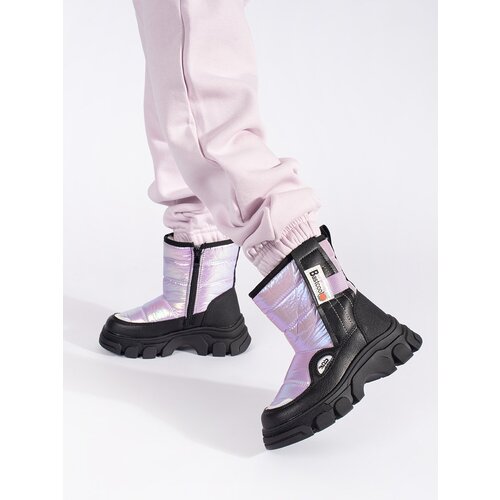 Shelvt Girls' quilted snow boots with gloss Cene