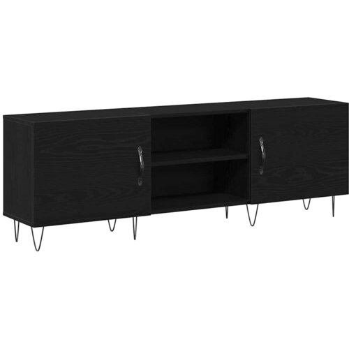  Set TV komoda Crni hrast 150 x 30 x 50 cm Konstruirano drvo Slike