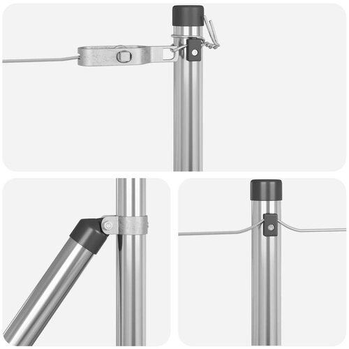 VidaXL Stupovi ograde 26 kom &amp;Oslash;32 mm 100 cm Galvanizirani čelik Slike
