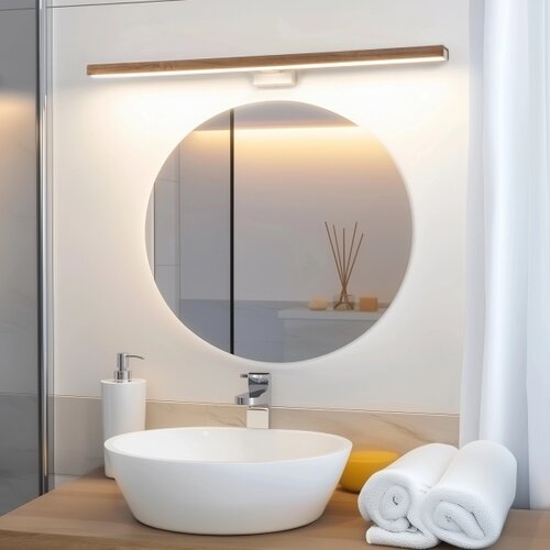  Brilagi-LED Kupatilsko osvetljenje za ogledalo WOODY MIRROR LED/15W/230V IP44 hrast/bela Slike