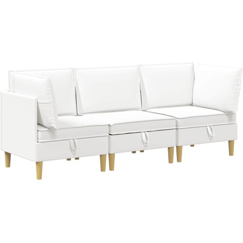  Set namje&amp;scaron;taja za dnevni boravak 3 pcs Bijela Tkanina Slike