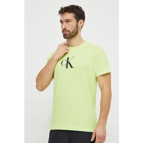 Calvin Klein Bombažna kratka majica moški, zelena barva