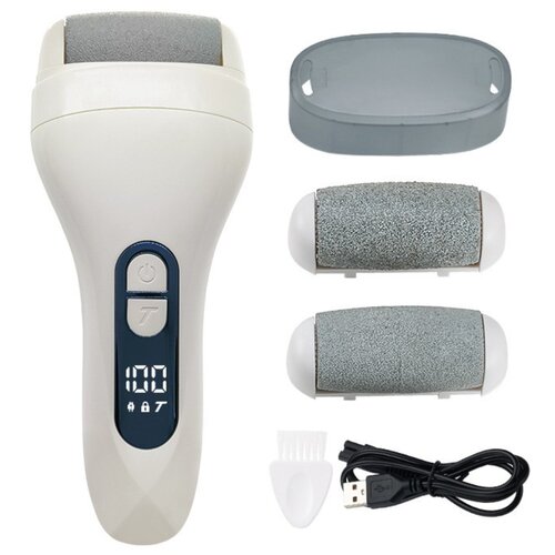 INF USB polnilni električni pilnik za pete z LED zaslonom, 3 hitrosti White + Blue, (5000283922) Cene