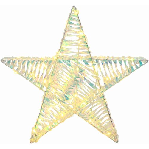  3D Zvijezda Topla bijela 55 x 52.5 x 9 cm PET Slike