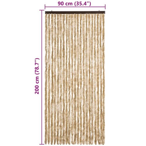 Zastor protiv insekata bež 90 x 200 cm &amp;scaron;enil Slike
