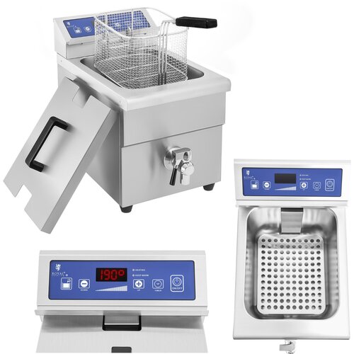 Royal Catering 10L induction fryer with tap - professional deep-fat frying equipment, (21740370) Slike