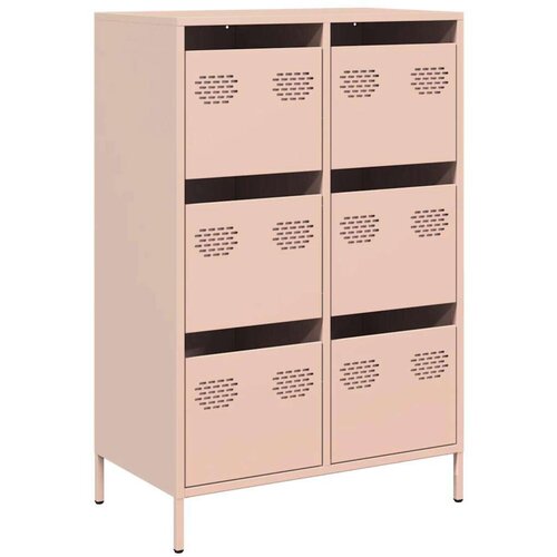VidaXL Visoka omara roza 68x39x101,5 cm jeklo Slike
