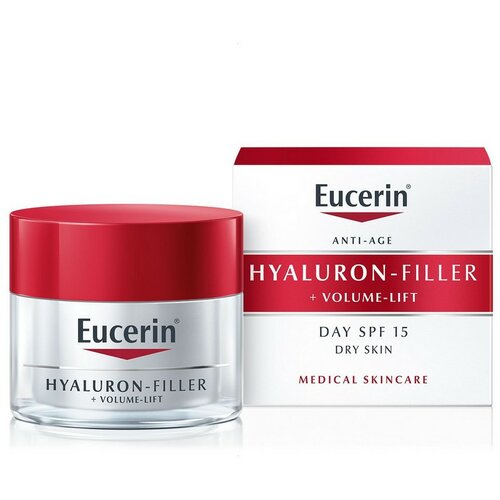 Eucerin hyaluron-filler + volume-lift dnevna krema za suvu kožu SPF15 Slike